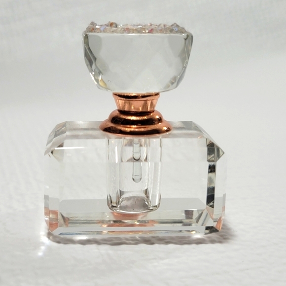 Mini empty clear crystal glass perfume oil Bottle Decor - Picture 3 of 6